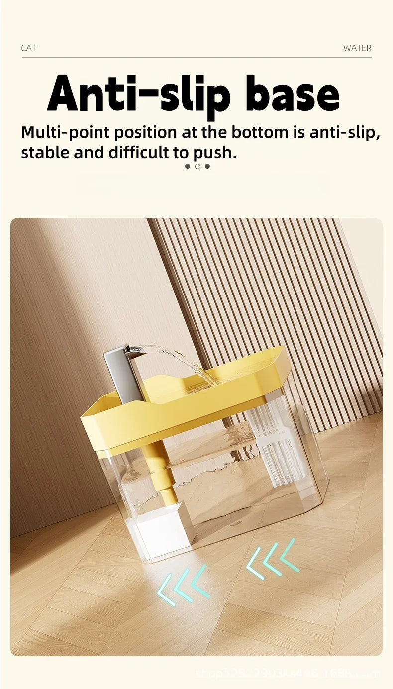 1.5L Cat Water Fountain Automatic Filter USB Pet Drinking Dispenser Live Water Circulation Fresh Flow for Cats and Small Dogs