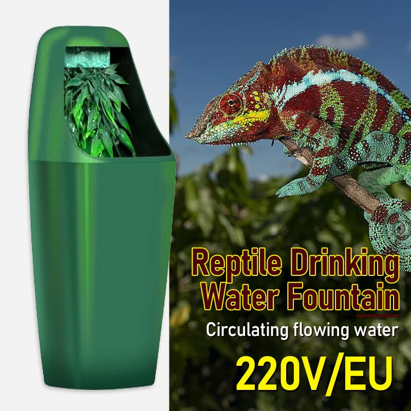 Automatic Water Dispenser Reptile Pet Water Filter Drinking Feeder Fountain for Amphibians Insects Lizards Turtles Frogs