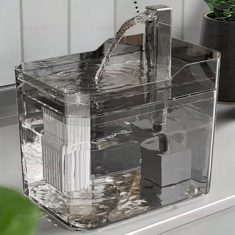 1.5L Cat Water Fountain Automatic Filter USB Pet Drinking Dispenser Live Water Circulation Fresh Flow for Cats and Small Dogs