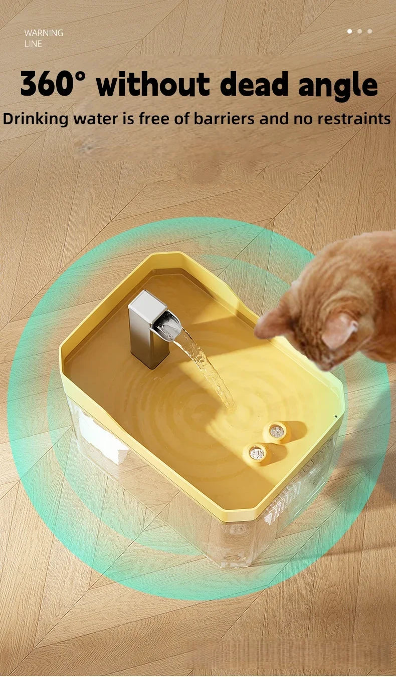 1.5L Cat Water Fountain Automatic Filter USB Pet Drinking Dispenser Live Water Circulation Fresh Flow for Cats and Small Dogs